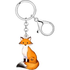 Acrylic Cartoon Fox Keychain Charms Cute Jewelry For Women Girls Bag Wallet Car Charms in Kuwait