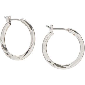 Lucky Brand Small Twist Hoop, Gold, One Size