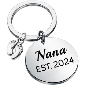 BNQL New Nana Gifts Nana Est 2024 keychain Nana To Be Gifts Nana Again Gifts Nana Jewelry Announcement Gifts in Kuwait
