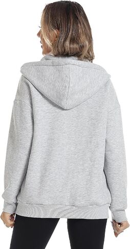 ROYLAMP 2024 Women's Oversized Zip Up Hoodies Sweatshirts Teen Girl Casual Fall Winter Drawstring Y2k Jackets with Pockets in Saudi Arabia