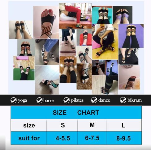 Risefit Non Slip Yoga Socks with Grip, Toeless Anti-Skid Pilates, Barre, Ballet, Bikram Workout Socks Shoes with Grips in Kuwait