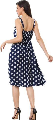 SIMPLY COUTURE Women's Plus Size Casual Black Pink Flamingo Pattern Style Sleeveless A-Line Dress in Saudi Arabia