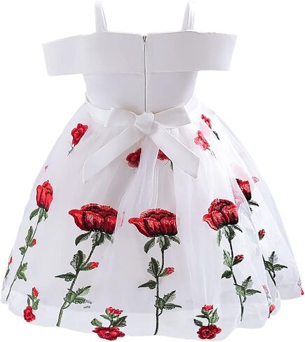 Girls Dress Pageant Princess Flower Dresses for Kids Embroidery Boho Wrap Lace Wedding Bridesmaid Puffy Long Communion Gown in Saudi Arabia