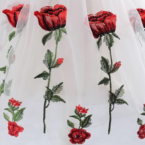 Girls Dress Pageant Princess Flower Dresses for Kids Embroidery Boho Wrap Lace Wedding Bridesmaid Puffy Long Communion Gown in Saudi Arabia