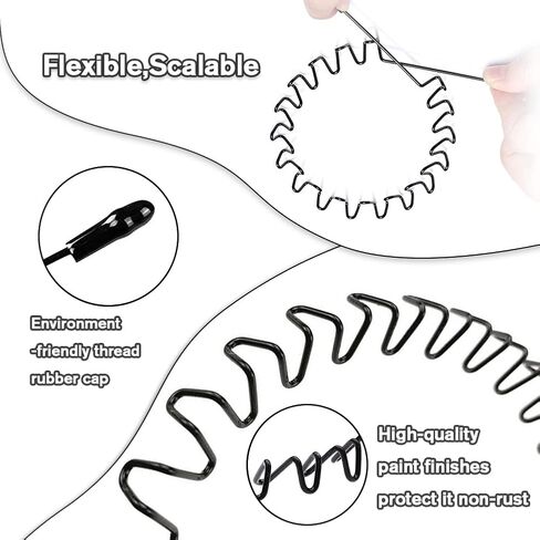 عصابات شعر معدنية للرجال من يومواكان، عبوتان من شريط راس اسود مموج للربيع الرياضة، عصابات راس مرنة غير قابلة للانزلاق عصرية للجنسين مشابك شعر طوق اكسسوارات in Kuwait