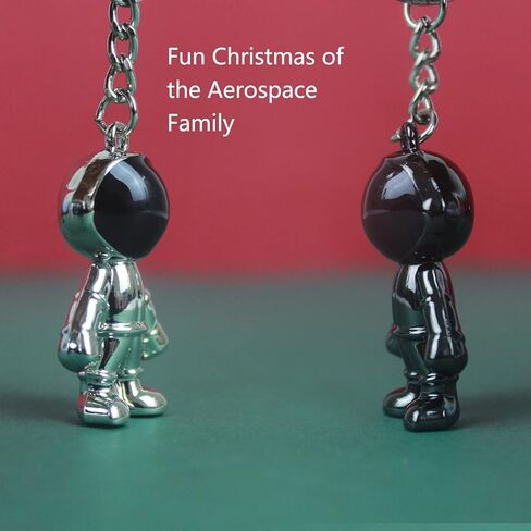 WINUSD Astronaut Keychains , 4pcs Alloy Key Chains Men Creative Gift for Office Backpack Purse Charm Keychains（Black Silver Gold Champagne in Kuwait