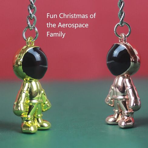 WINUSD Astronaut Keychains , 4pcs Alloy Key Chains Men Creative Gift for Office Backpack Purse Charm Keychains（Black Silver Gold Champagne in Kuwait