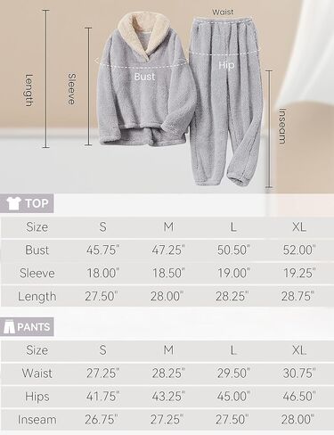 Springrain Fluffy Pajamas Set for Women Warm Fleece Pjs Set Pullover Pants Fuzzy Lounge Set in Kuwait