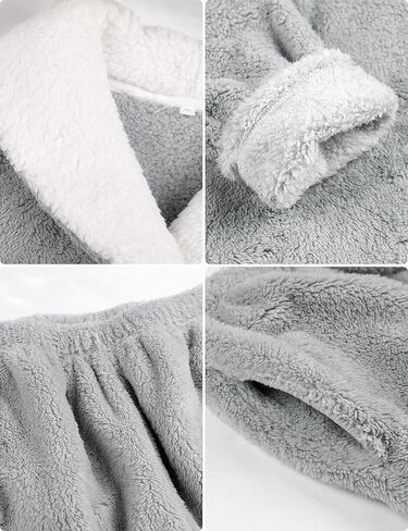 Springrain Fluffy Pajamas Set for Women Warm Fleece Pjs Set Pullover Pants Fuzzy Lounge Set in Kuwait