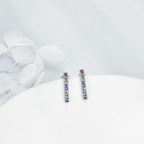 YFN Bar Earrings Sterling Silver Bar Dangle Drop Stud Earrings Jewelry Gifts for Women Men Girls in Saudi Arabia
