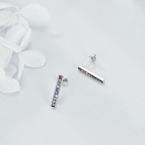 YFN Bar Earrings Sterling Silver Bar Dangle Drop Stud Earrings Jewelry Gifts for Women Men Girls in Saudi Arabia