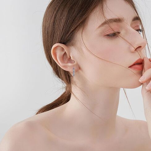 YFN Bar Earrings Sterling Silver Bar Dangle Drop Stud Earrings Jewelry Gifts for Women Men Girls in Saudi Arabia
