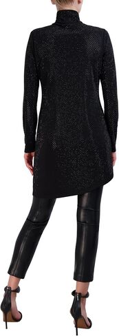 Women's Pullover Long Sleeve Crew Neck Studded Cut Out Tunic Top in Saudi Arabia