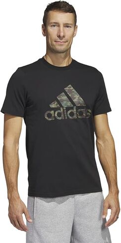 adidas Men's Camo Short Sleeve Logo Tee in Saudi Arabia