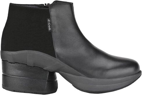 Z-CoiL Pain Relief Footwear: Women's Olivia Black Leather Fashion Boot in Saudi Arabia