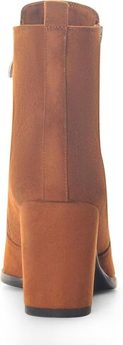 حذاء نسائي من ANN CREEK مصنوع من الجلد السويدي الصناعي بسحاب جانبي وكعب ملفوف in Kuwait