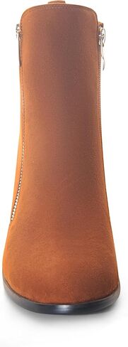 حذاء نسائي من ANN CREEK مصنوع من الجلد السويدي الصناعي بسحاب جانبي وكعب ملفوف in Kuwait