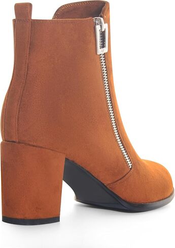 حذاء نسائي من ANN CREEK مصنوع من الجلد السويدي الصناعي بسحاب جانبي وكعب ملفوف in Kuwait