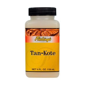 Fiebing's Tan-Kote (4oz) - Resin Based, Easy-to-Use Top Finish Creates a Mellow Gloss and Rich Shine 46.46" L x 46.46" W
