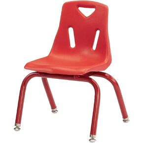 Berries Jonti-Craft 8120JC6003 Stacking Chairs with Powder-Coated Legs, 10" Height, Blue, Pack of 6