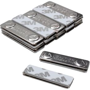 Name Badge Magnets, Magnetic Name Tag Holders, Set of 12 (24 Pieces)