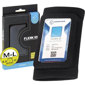 PRO Secure RFID-Enabled Clear Window Arm Badge Holder Wallet with Velcro Pocket - Quick Hands-Free Access for Secured Areas - Ski Pass Holder - Ideal for Work, Gym, Travel - Black