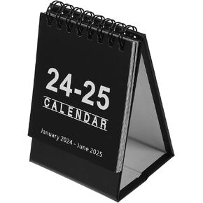 STOBOK 2022-2023 Desk Calendar Stand Up Desktop Year Calendar Organizer Flip Daily Scheduler Monthly Pages Easel Calendar (Black)