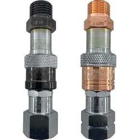Koike Oxy-Fuel Quick Connect Regulator To Hose Coupler Set, Safe Fuel/Oxygen Disconnect, OSHA Compliant, UL Listed (SET)