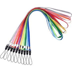 Wisdompro 30 Pack 17 inch Long Colorful Quick Release Neck Lanyard Strap Bulk for USB Flash Drives, Keys, Keychains, ID Name Tag Badge Holders - Assorted Colors