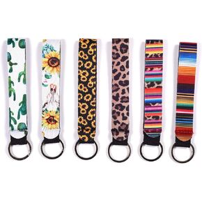 ARRLSDB 6 Pack Chapstick Holder Keychain, Neoprene Chapstick Key Chain Holder Lip Balm Keychain Holder (6 Pack, Multicolor)