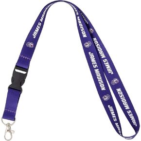 Desert Cactus James Madison University JMU Dukes Car Keys ID Badge Holder Lanyard Keychain Detachable Breakaway Snap Buckle (Purple)