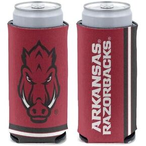 WinCraft NCAA Arkansas Razorbacks Slim Can Cooler، ألوان الفريق، مقاس واحد
