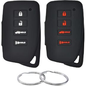 Silicone Rubber Key Fob Cover Compatible with 2013-2021 Lexus ES300h ES350 GS350 GS450h IS200t IS300 IS350 LX570 NX200t NX300h RC350 RX350 RX450h HYQ14FBA