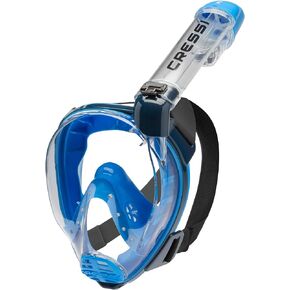 Cressi Adult Snorkeling Full Face Mask - Wide Clear View, Anti-Fog System - Easy Breathing: Safety First - Knight: Designed in Italy: Quality Since 1946