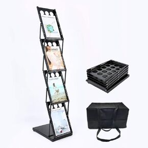 Polmart Brochure Magazine Catalog Literature Display Rack, 4 Pockets