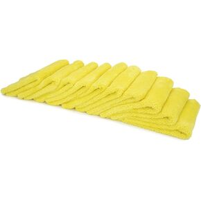 Autofiber [Korean Plush 550] Premium Edgeless Detailing Towels 550gsm (16"x16") Aqua Blue - 3 Pack