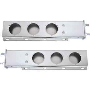 Stainless Steel Mud Flap Hanger Rear Bar with Light Cutouts 2.5" Bolt Spacing,Spring Loaded