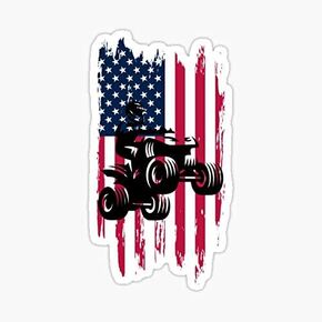 Patriotic Braap Mx Motocross Dirt Bike ATV Quad Bike American Flag Sticker - Sticker Graphic - Auto, Wall, Laptop, Cell, Truck Sticker for Windows, Cars, Trucks