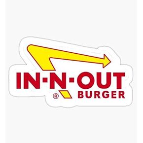 in-N-Out Burger Sticker - Sticker Graphic - Waterbottles, Hydroflask, Laptops, Notebooks, Cell Phones, Bumpers, Windows, Locker Sticker