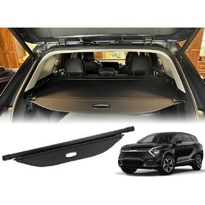 Compatible with All-New Kia SPORTAGE 2024 2023 Rear Cargo Security Shade Cover Black Privacy Screen Retractable Rear Storage Waterproof Cargo Cover Luggage Security Shield Shade
