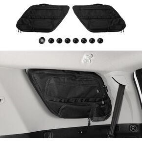 Linskip Side Window Storage Bag Compatible with Toyota 4Runner 2010-2023, Storage Bag 4Runner Trunk Accessories 2Pcs(black)