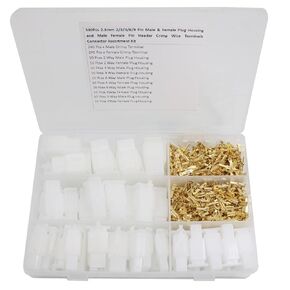 Automotive Electrical Connector Kit 2.8mm Pitch Spade Terminal Wire Crimp Connector 2 3 4 6 9 Way Male Female Socket Plug Spade Connector Kit for Motorcycle, Bike, Car, Boats-580Pcs