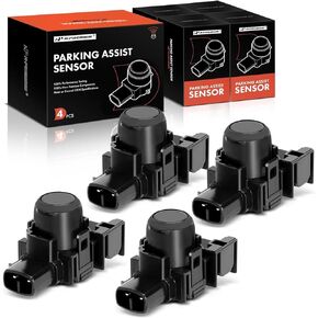 A-Premium 4-PC Reverse Backup Parking Assist Sensor Compatible with Select Toyota & Lexus Models - 4Runner, IS200t, IS250, IS300, IS350, RC200t, RC300, RC350, Replace# 89341-53030, 89341-35010