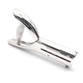 Single Hole Punch Deep Throat Heavy Duty Hand Held Single Hole Punch for PVC Cards ID Cards Badge Photos Tag (6mm), Silver