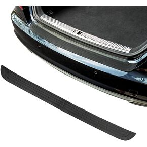Rear Bumper Protector Guard 35"*2.75", Trunk Rubber Protection Strip Rubber Scratch-Resistant Trunk Door Entry Guards Universal Sports with Full 3-M Tape (Black)