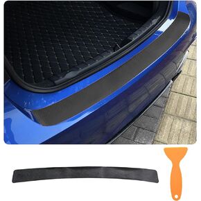 Car Rear Bumper Protector Guard, Auto Anti Scratch & Abrasion Trunk Door Entry Strip, Non-Slip Vehicle PVC Trim Stickers, Universal Accessories for Most SUVs (Black-41 inch)