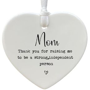 Mother'S Day Gifts,Thank You Gifts,Heart Ceramic Ornament For Mothers Birthday Gifts with Gift Box