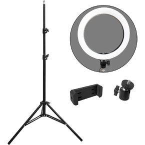 Ring Light Stand,Ring Light Stand Only,22-63 Inches Ring Light Tripod Stand,Ring Light Phone Stand with Phone Holder for Live Stream/Makeup/YouTube Video/TikTok, Compatible with All Phones in Kuwait