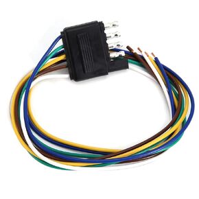 Trailer Wiring Extension, 5 Way 5 Pin Flat Plug Trailer Wiring Harness Extender, 25in 5 Flat Connector Trailer Extension Harness for LED Tailgate Light Bar