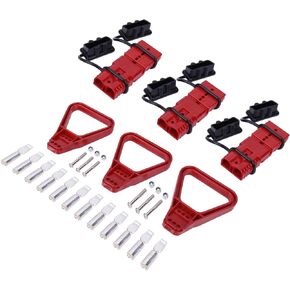 175A Wire Connector(6PCS),Fit for 1/0 AWG, Battery Cable Quick Connect Disconnect Plug, Kit for Connect Recovery Winch Auto Car Trailer Driver Electrical Devices(RED)